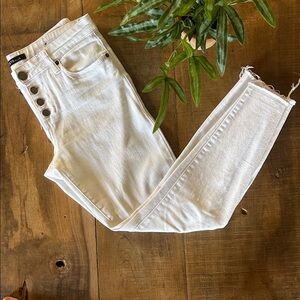 STS Blue White Ankle Jeans with Button-Fly
